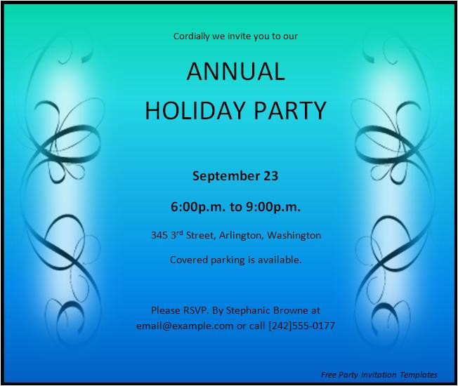 Party Invitation Templates Free Word Free Party Invitation Templates Word Excel formats