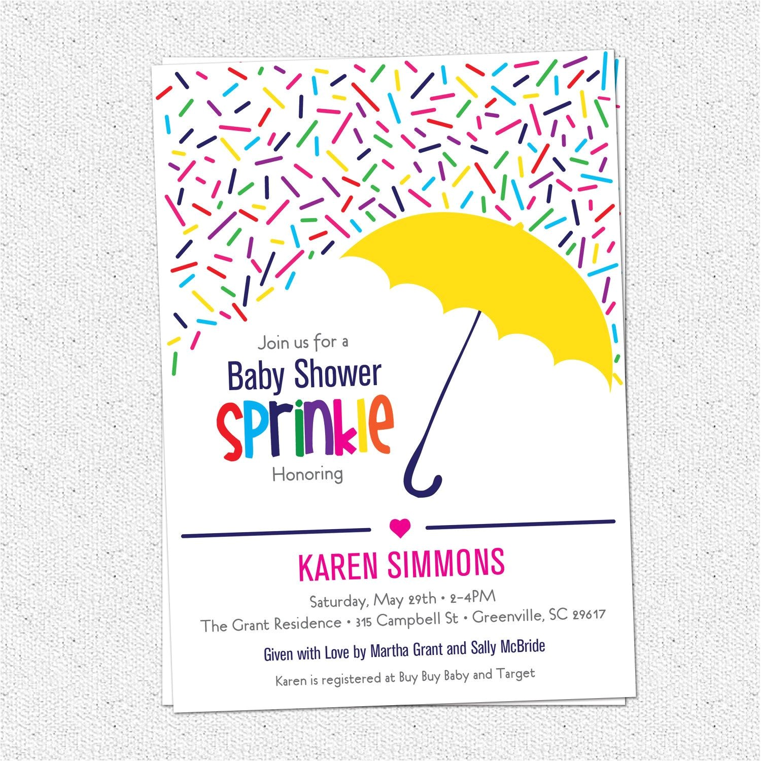 Party Sprinkles Invitations Free Free Template Sparingkle Baby Shower Invitation