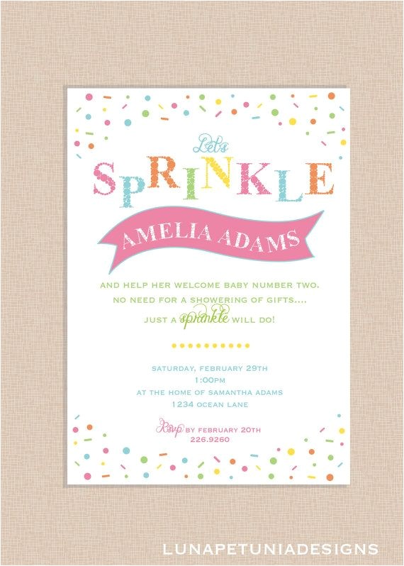 Party Sprinkles Invitations top 82 Ideas About Baby Shower On Pinterest Second Baby