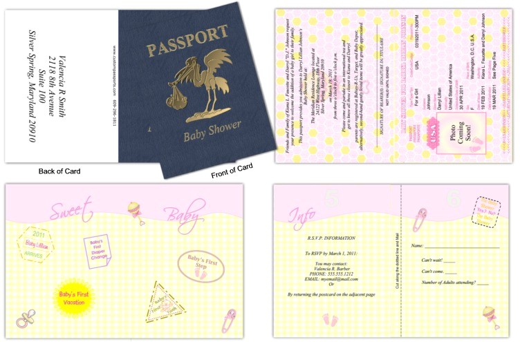 Passport Baby Shower Invitations Custom Passport Invitation Cards