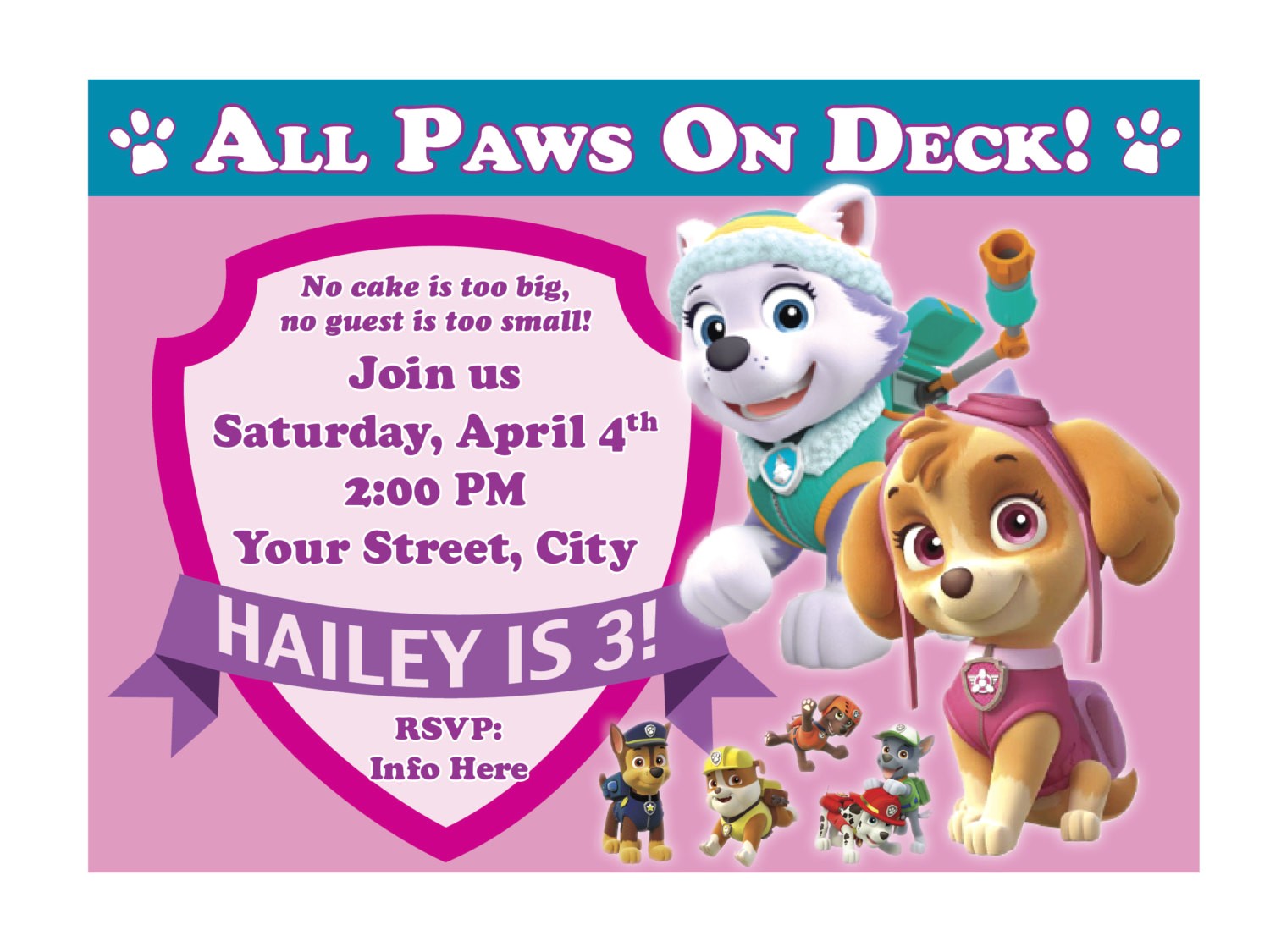 Paw Patrol Birthday Invitations Free Free Printable Paw Patrol Birthday Invitation Ideas Free