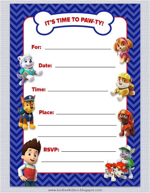 Paw Patrol Birthday Invitations Free Paw Patrol Birthday Invitations Free Printables