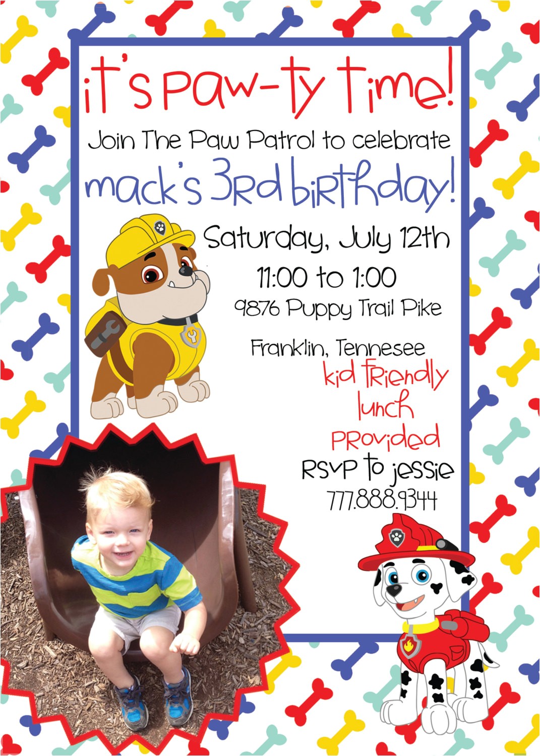 Paw Patrol Birthday Invitations Free Paw Patrol Birthday Printable Invitation