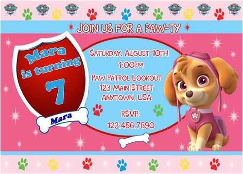 Paw Patrol Birthday Invitations Free Printable Free Printable Paw Patrol Birthday Invitation Ideas