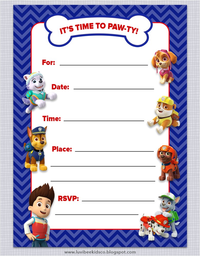 Paw Patrol Birthday Invitations Free Printable Paw Patrol Birthday Invitations Free Printables