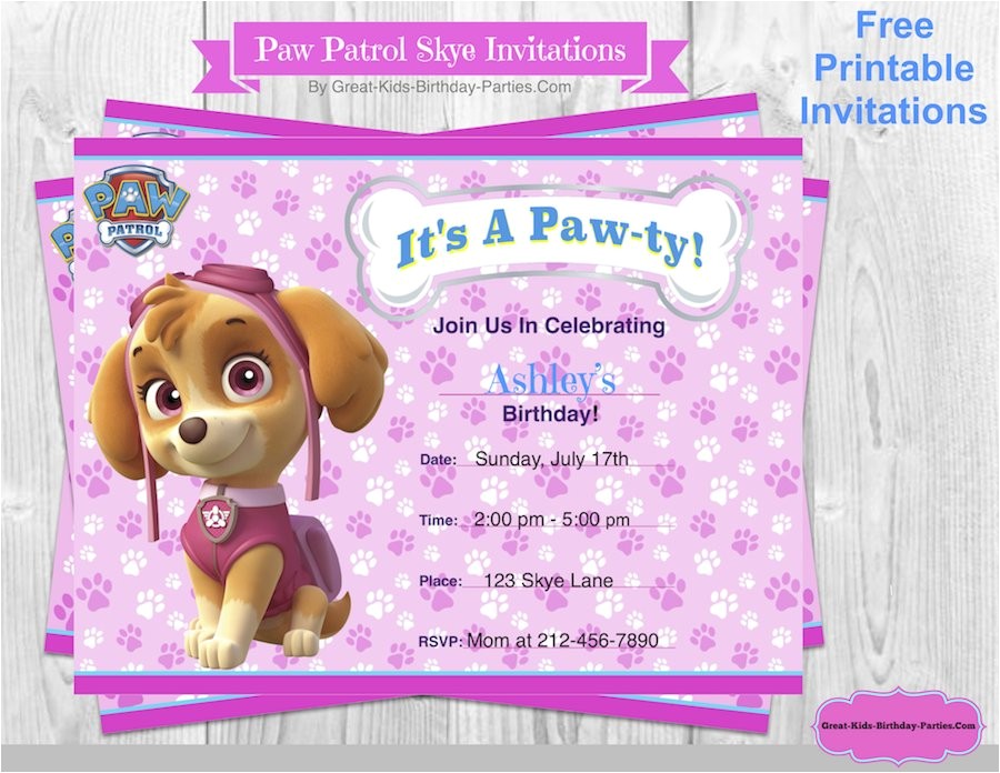 Paw Patrol Birthday Invitations Free Printable Paw Patrol Birthday
