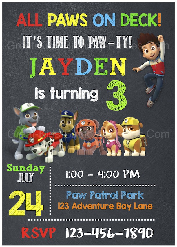 Paw Patrol Birthday Invitations Free Printable Paw Patrol Birthday