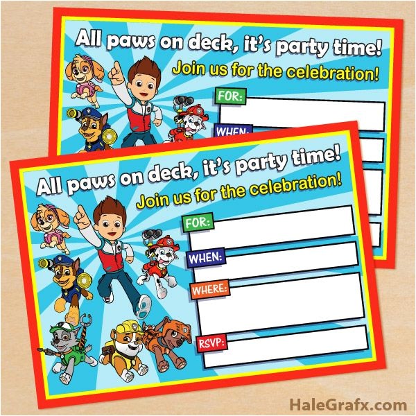 Paw Patrol Birthday Invites Free Free Printable Paw Patrol Birthday Invitation Paw Patrol Birthday Invites Free Free Printable Paw Patrol Birthday Invitation
