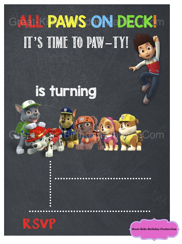 Paw Patrol Birthday Invites Free Paw Patrol Birthday Paw Patrol Birthday Invites Free Paw Patrol Birthday