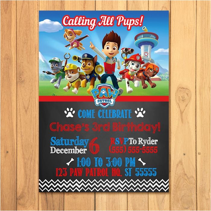 Paw Patrol Birthday Invites Free Paw Patrol Invitation Chalkboard theme Free Paw Patrol Paw Patrol Birthday Invites Free Paw Patrol Invitation Chalkboard theme Free Paw Patrol