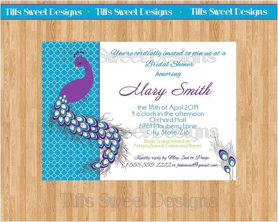 Peacock Bridal Shower Invitations Etsy 61 Best Peacock Party Images On Pinterest