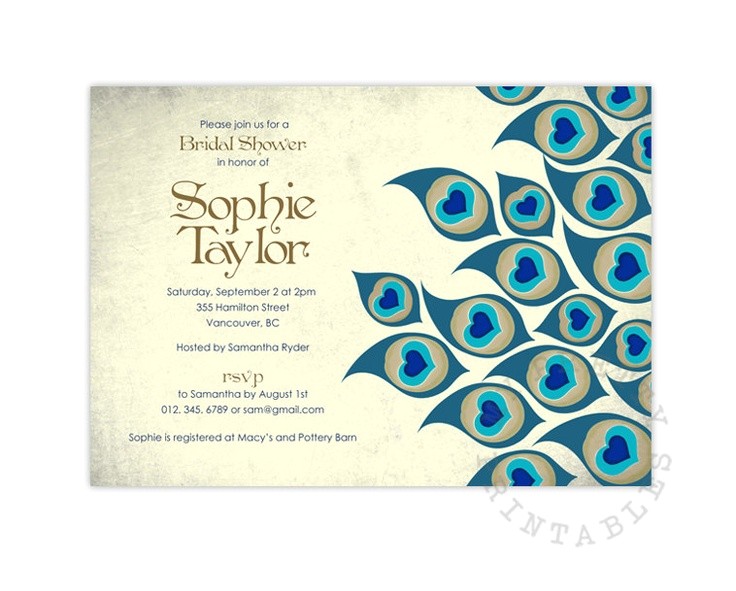 Peacock Bridal Shower Invitations Etsy 80 Best Shower Ideas Images On Pinterest