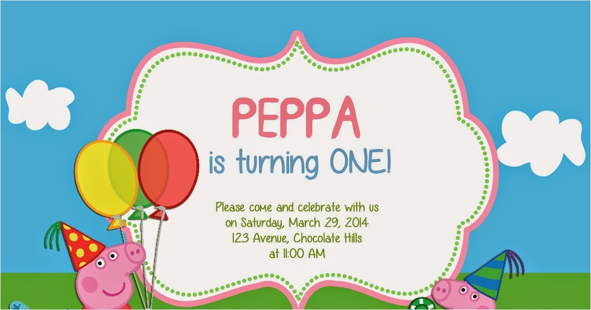 Peppa Pig Birthday Invitations Free Downloads I Make I Peppa Pig Invitation