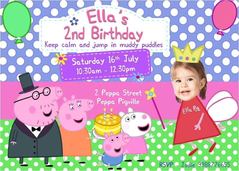 Peppa Pig Birthday Invitations Free Downloads Peppa Pig Birthday Invitation Template Peppa Pig