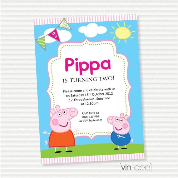 Peppa Pig George Party Invitations Peppa Pig Birthday Invitation Diy Printable Peppa Pig George Party Invitations Peppa Pig Birthday Invitation Diy Printable