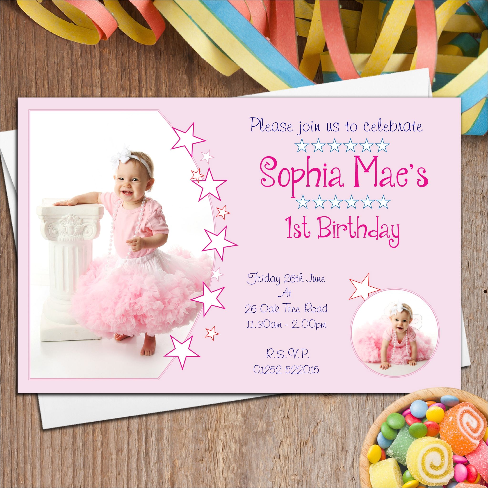 Personalised 1st Birthday Invites 10 Personalised Girls First 1st Birthday Party Photo Personalised 1st Birthday Invites 10 Personalised Girls First 1st Birthday Party Photo