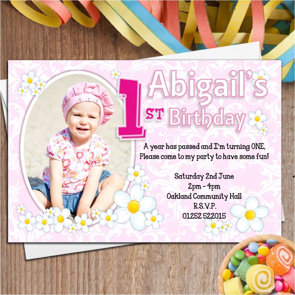 Personalised 1st Birthday Invites 10 Personalised Girls First 1st Birthday Party Photo Personalised 1st Birthday Invites 10 Personalised Girls First 1st Birthday Party Photo