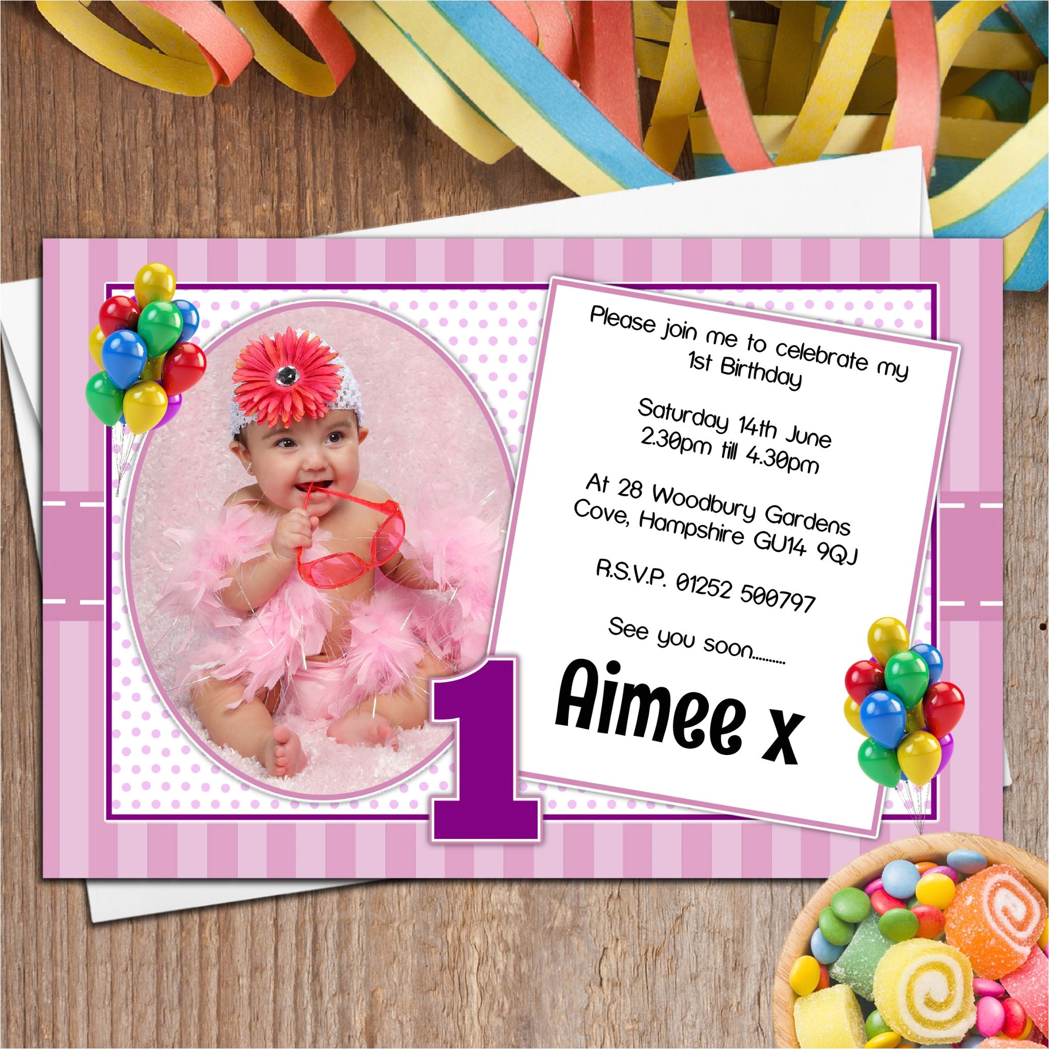 Personalised 1st Birthday Invites 10 Personalised Girls First 1st Birthday Party Photo Personalised 1st Birthday Invites 10 Personalised Girls First 1st Birthday Party Photo