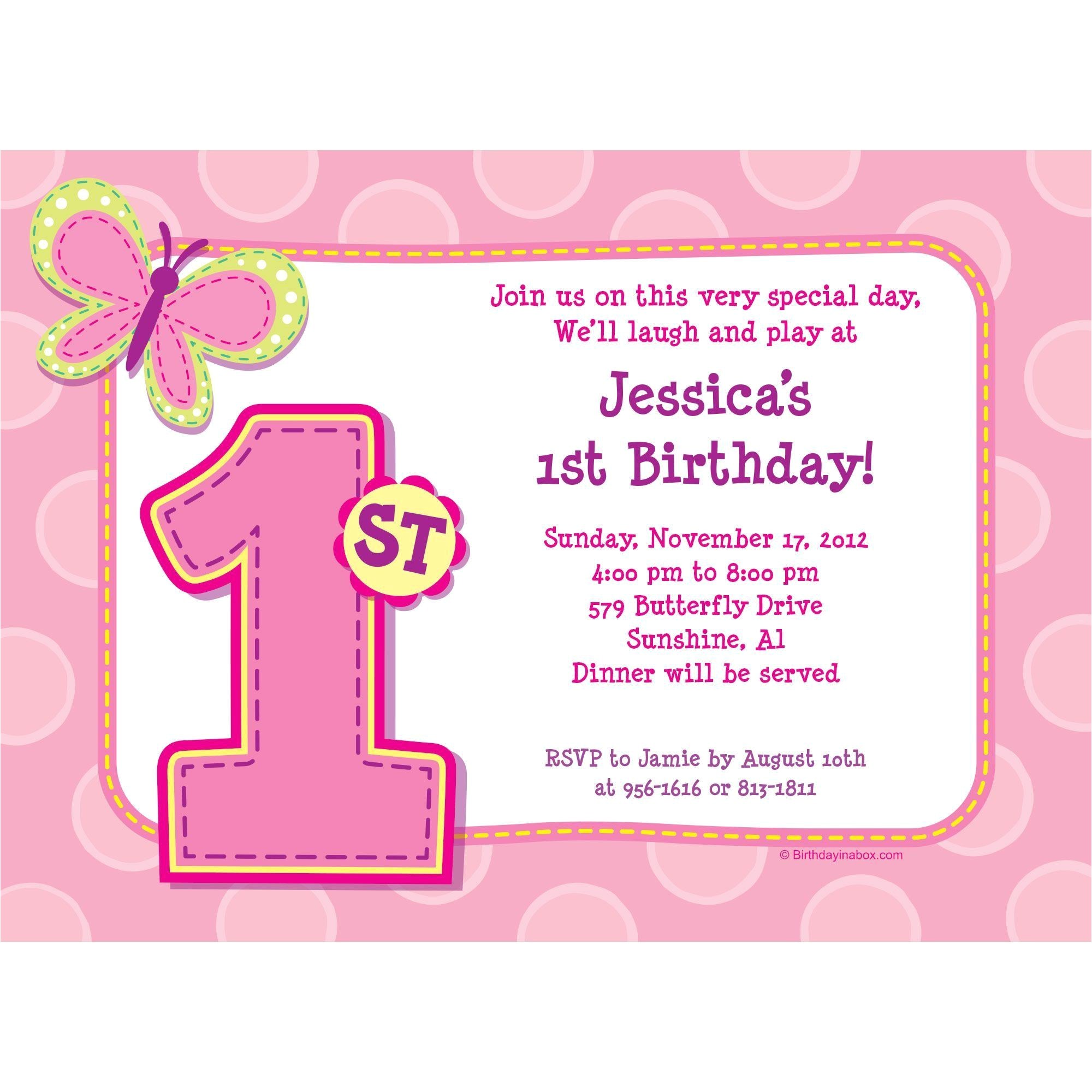 Personalised 1st Birthday Invites 1st Birthday Girl Personalized Invitation Each Bargain Personalised 1st Birthday Invites 1st Birthday Girl Personalized Invitation Each Bargain