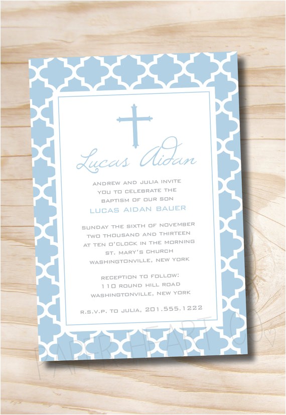Personalized Baptism Invitation Free Modern Baptism Custom Baptism Invitation Christening