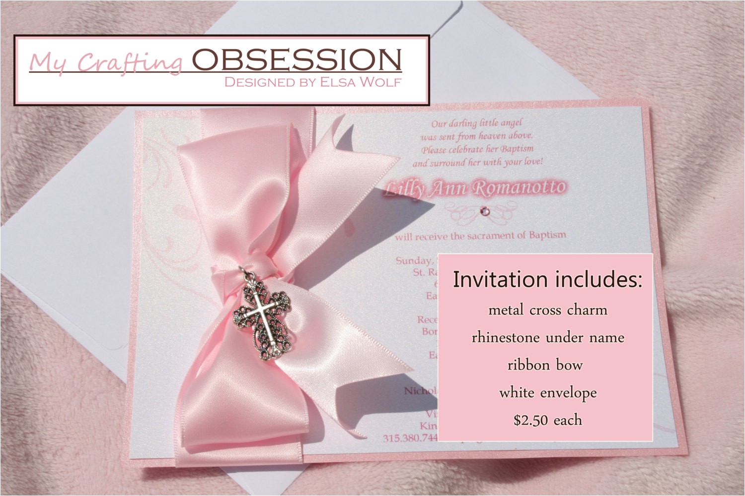 Personalized Baptism Invitations In Spanish Baptism First Munion Confirmation by Mycraftingobsession