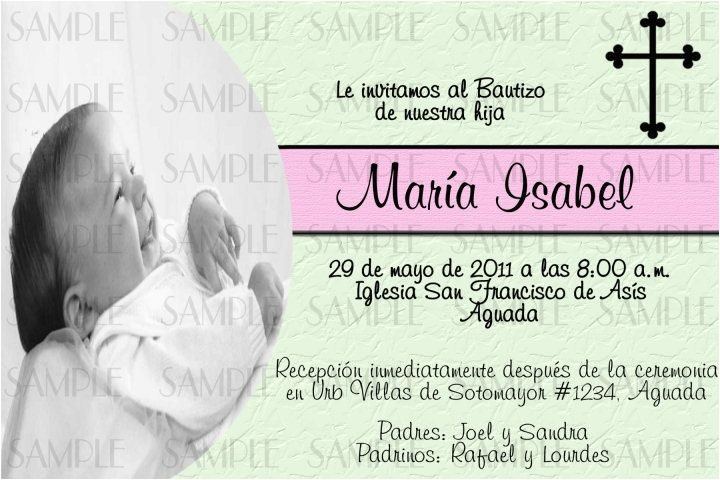 Personalized Baptism Invitations In Spanish Baptism Invitations In Spanish