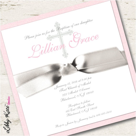 Personalized Baptism Invitations In Spanish Spanish Girl Baptism Invitation Christening by Libbykatesmiles