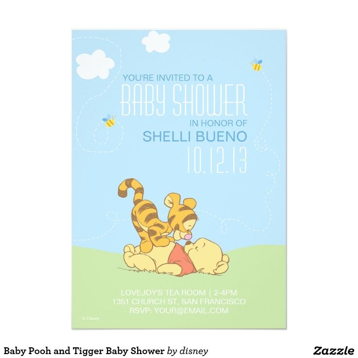 Personalized Winnie the Pooh Baby Shower Invitations Personalized Winnie the Pooh Baby Shower Invitations