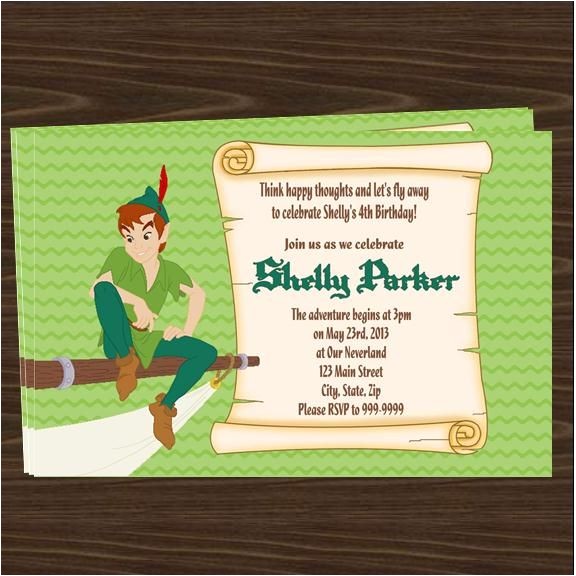 Peter Pan Birthday Invitation Wording Free Peter Pan Birthday Party Invitations Downloadable