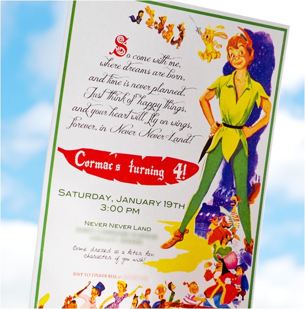 Peter Pan Birthday Invitation Wording Magical Peter Pan Party 4th Birthday Hostess with the