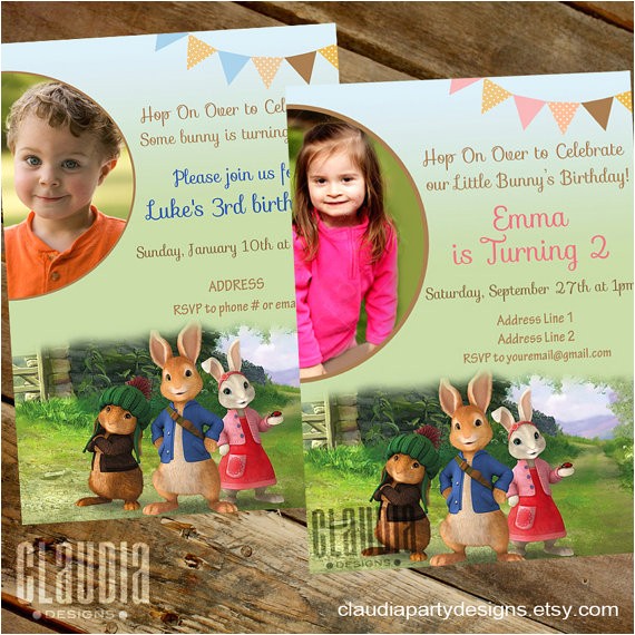 Peter Rabbit Nick Jr Birthday Invitations Peter Rabbit Invitation Peter Rabbit by Claudiapartydesigns