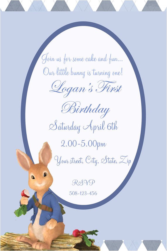 Peter Rabbit Nick Jr Birthday Invitations Peter Rabbit Nick Jr Show Digital Birthday by