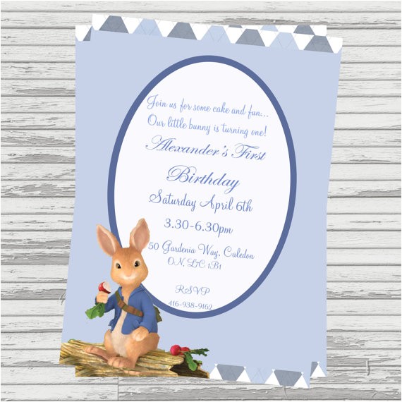 Peter Rabbit Nick Jr Birthday Invitations Peter Rabbit Nick Jr Show Digital Birthday Invitation