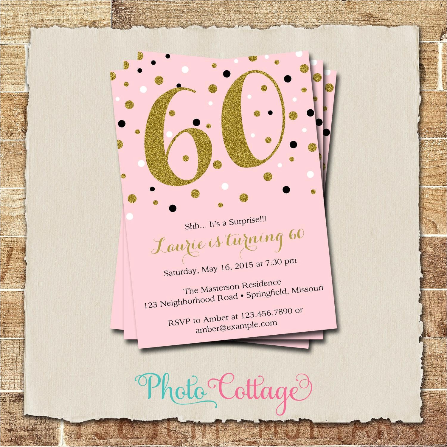 Picture Invitations for Birthday 60th Birthday Party Invitations Party Invitations Templates