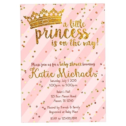 Pink and Gold Baby Shower Invitations Free Pink and Gold Baby Shower Invitations Princeglitter