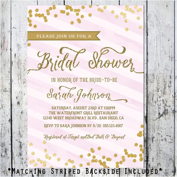 Pink and Gold Bridal Shower Invitations Etsy Items Similar to Blush Pink Gold Bridal Shower Invitation Pink and Gold Bridal Shower Invitations Etsy Items Similar to Blush Pink Gold Bridal Shower Invitation