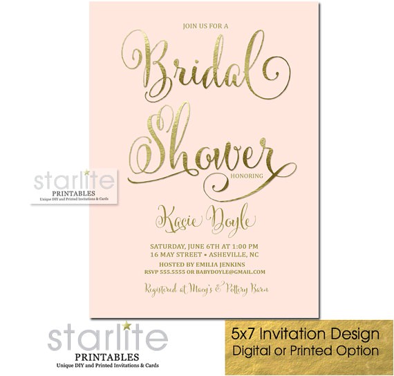 Pink and Gold Bridal Shower Invitations Etsy Pink and Gold Bridal Shower Invitation Blush Pink by Pink and Gold Bridal Shower Invitations Etsy Pink and Gold Bridal Shower Invitation Blush Pink by