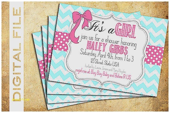Pink and Turquoise Baby Shower Invitations Baby Shower Invitation Unique Pink and Aqua Baby Shower