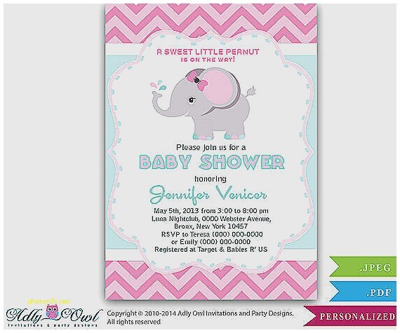 Pink and Turquoise Baby Shower Invitations Baby Shower Invitation Unique Pink and Aqua Baby Shower