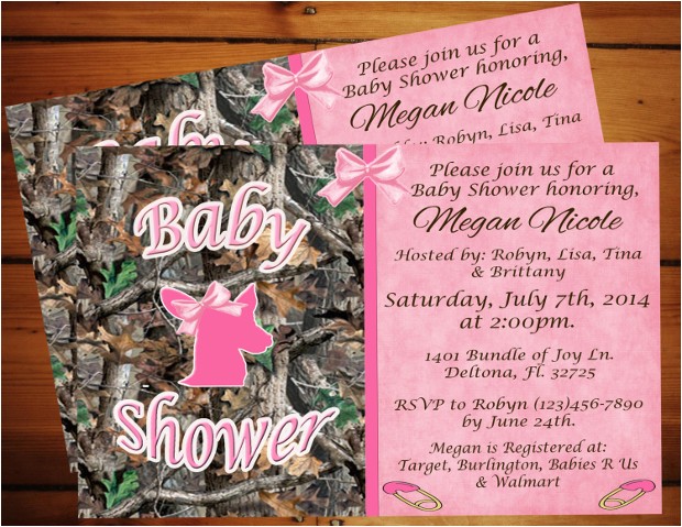 Pink Camo Baby Shower Invites 30 Baby Shower Invitations Printable Psd Ai Vector