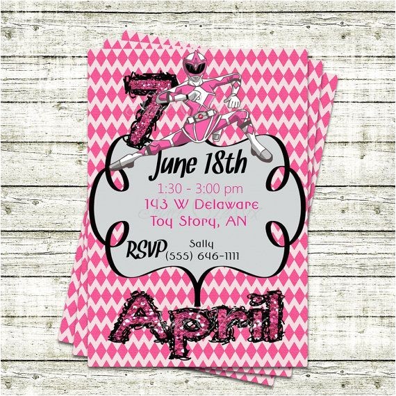Pink Power Ranger Birthday Invitations 27 Best Pink Power Ranger Birthday Party Images On