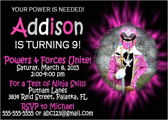 Pink Power Ranger Birthday Invitations 46 Best Power Rangers Birthday Party Ideas Images On