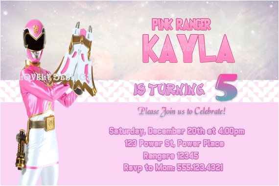 Pink Power Ranger Birthday Invitations 46 Best Power Rangers Birthday Party Ideas Images On Pinterest