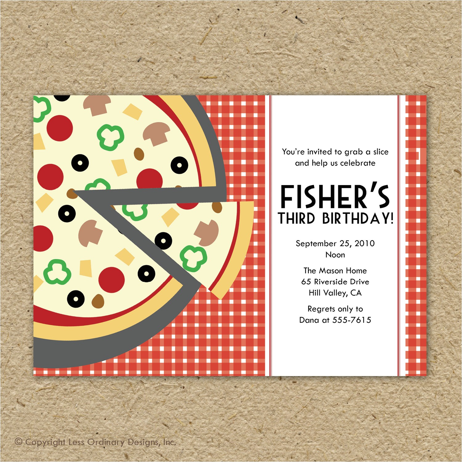 Pizza Birthday Party Invitation Templates Pizza Party Invitations
