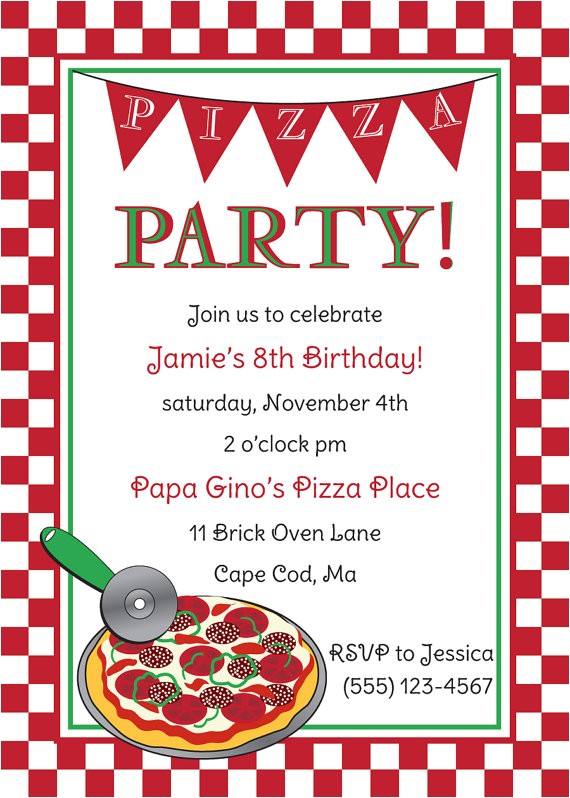 Pizza Party Invitation Template Pizza Party Invitations – Gangcraft