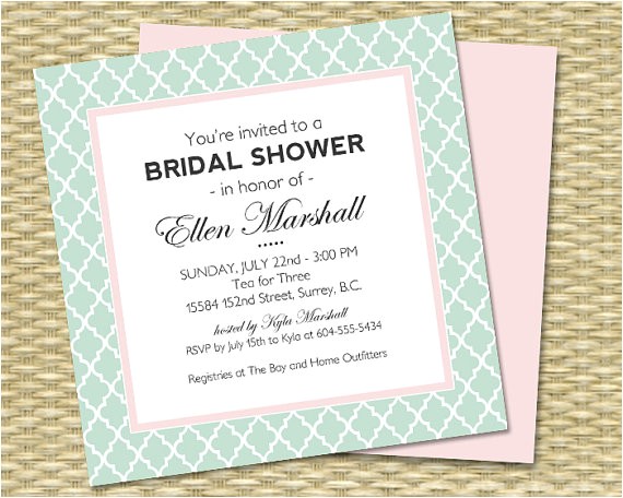 Plain Bridal Shower Invitations Bridal Shower Invitation Baby Shower Birthday Simple