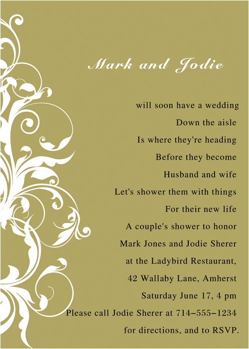 Poems Bridal Shower Invitations Invite Poems