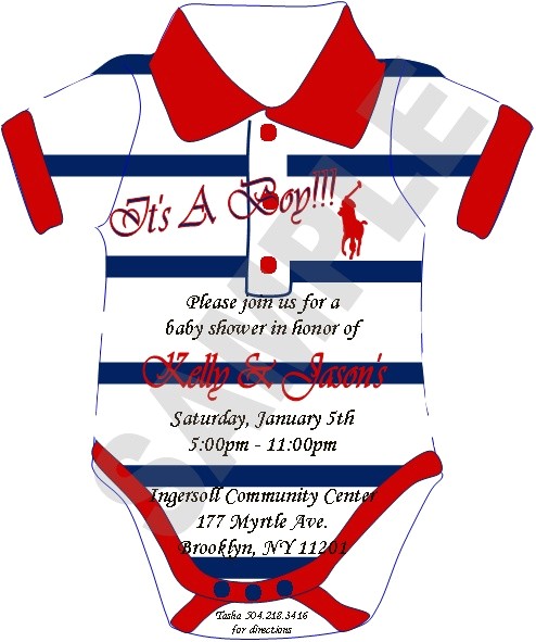 Polo Baby Shower Invitations Pin by Maria Koutsoumpos On event Styling