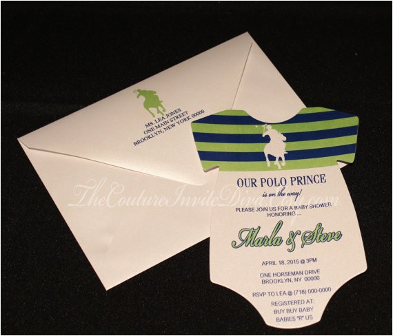 Polo Baby Shower Invitations Polo Prince Baby Shower Invitation Polo by