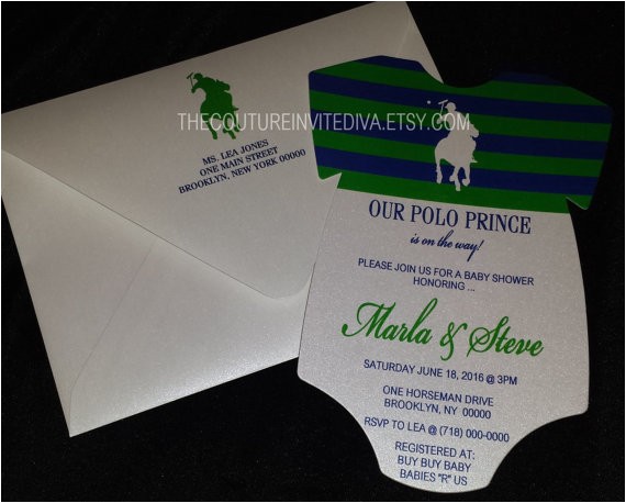 Polo Baby Shower Invitations Polo Prince Baby Shower Invitation Polo Prince Esie Baby